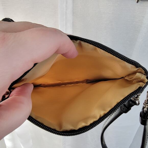 Franklin Covey Laptop Work Business Briefcase Tote Bag Purse Olive Black Nylon - Picture 10 of 12